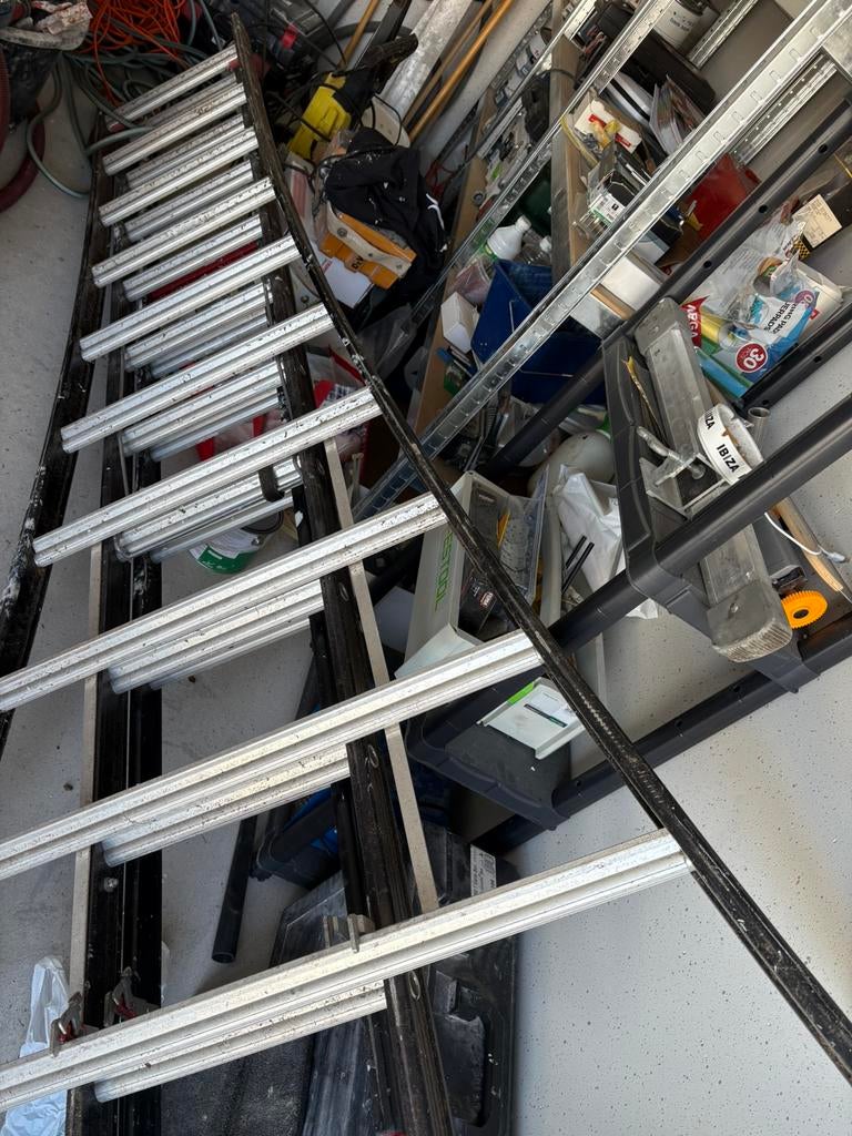 Schuifladder altrex 3x10 sporten, Doe-het-zelf en Bouw, Ladders en Trappen, Ophalen, Gebruikt