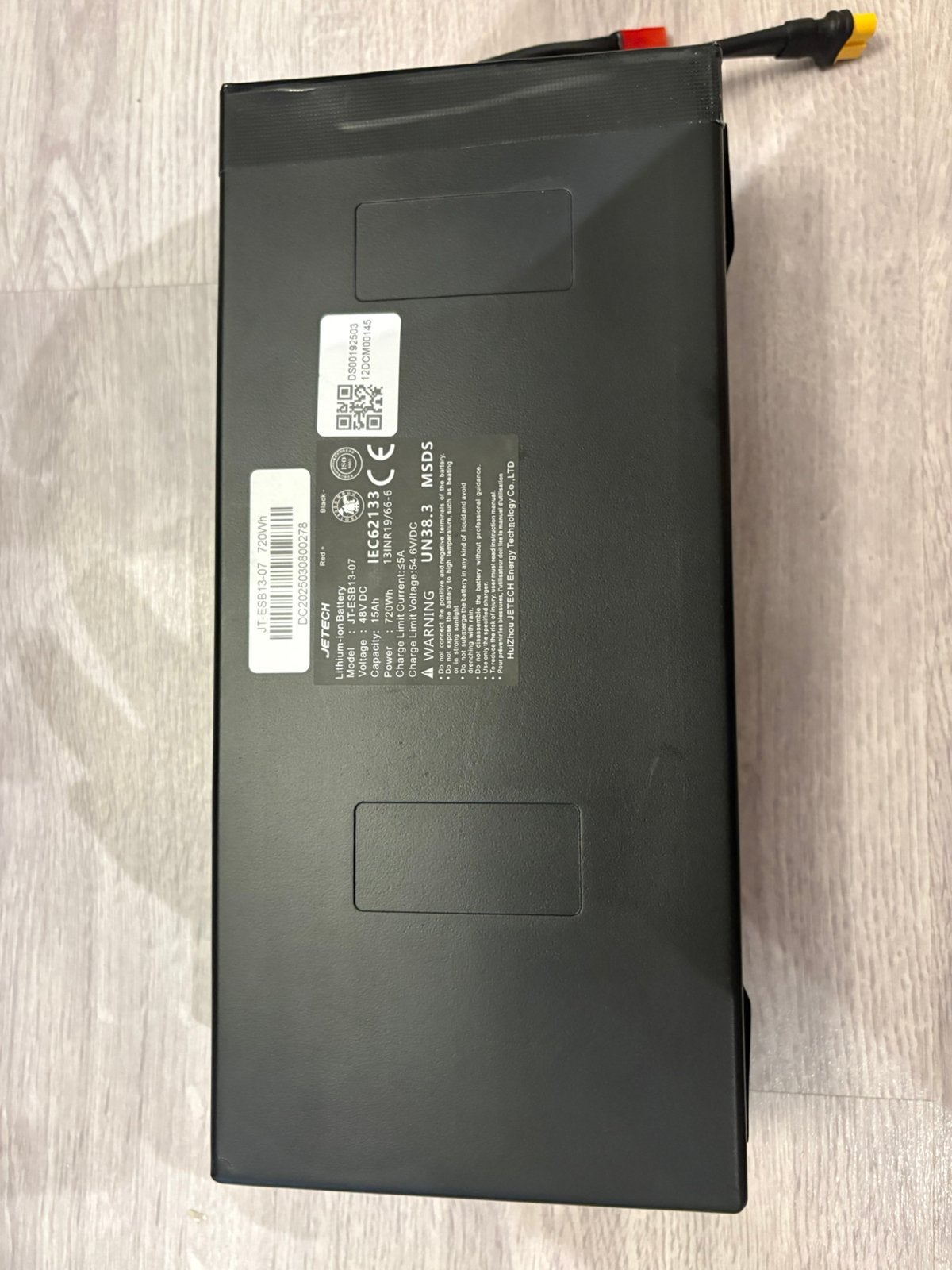 Batterie Lithium JETECH 48V 15Ah 720Wh-Neuve, Enlèvement, Neuf, Autres types
