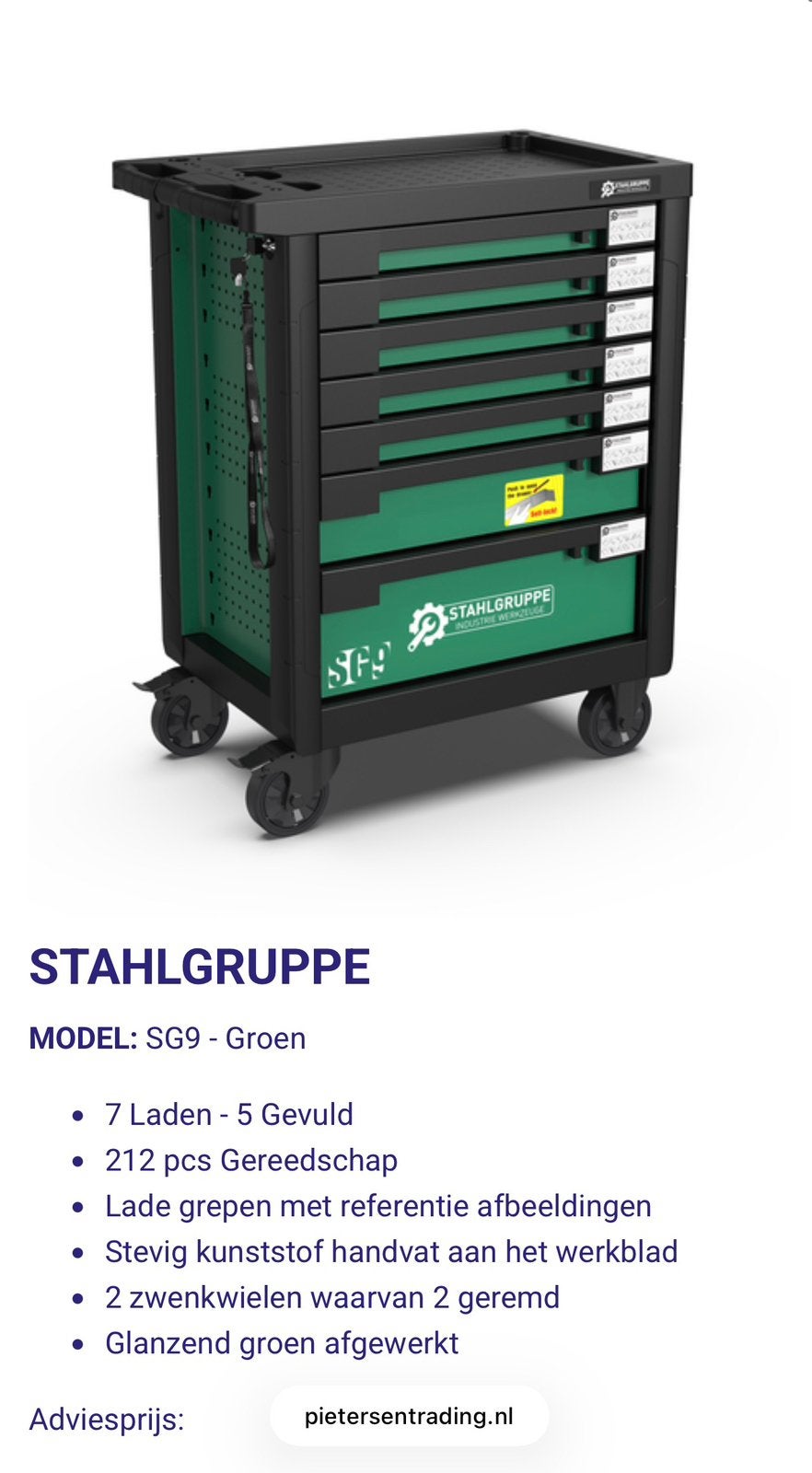 STAHLGRUPPE SG9 - vert, Enlèvement ou Envoi, Remplie, Neuf