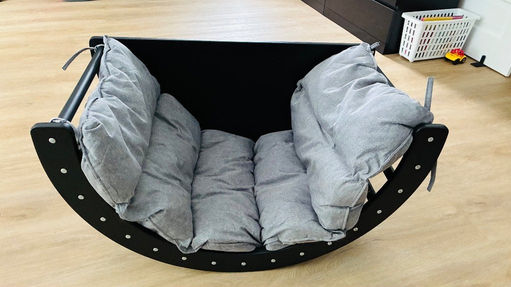 Klimboog met kussen, Kinderen en Baby's, Speelgoed | Houten speelgoed, Ophalen, Zo goed als nieuw, Rij- of Hobbelspeelgoed