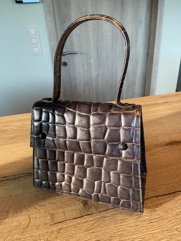 Lederen handtas "Emmy Wieleman" NIEUW, Ophalen of Verzenden, Nieuw, Bruin, Handtas