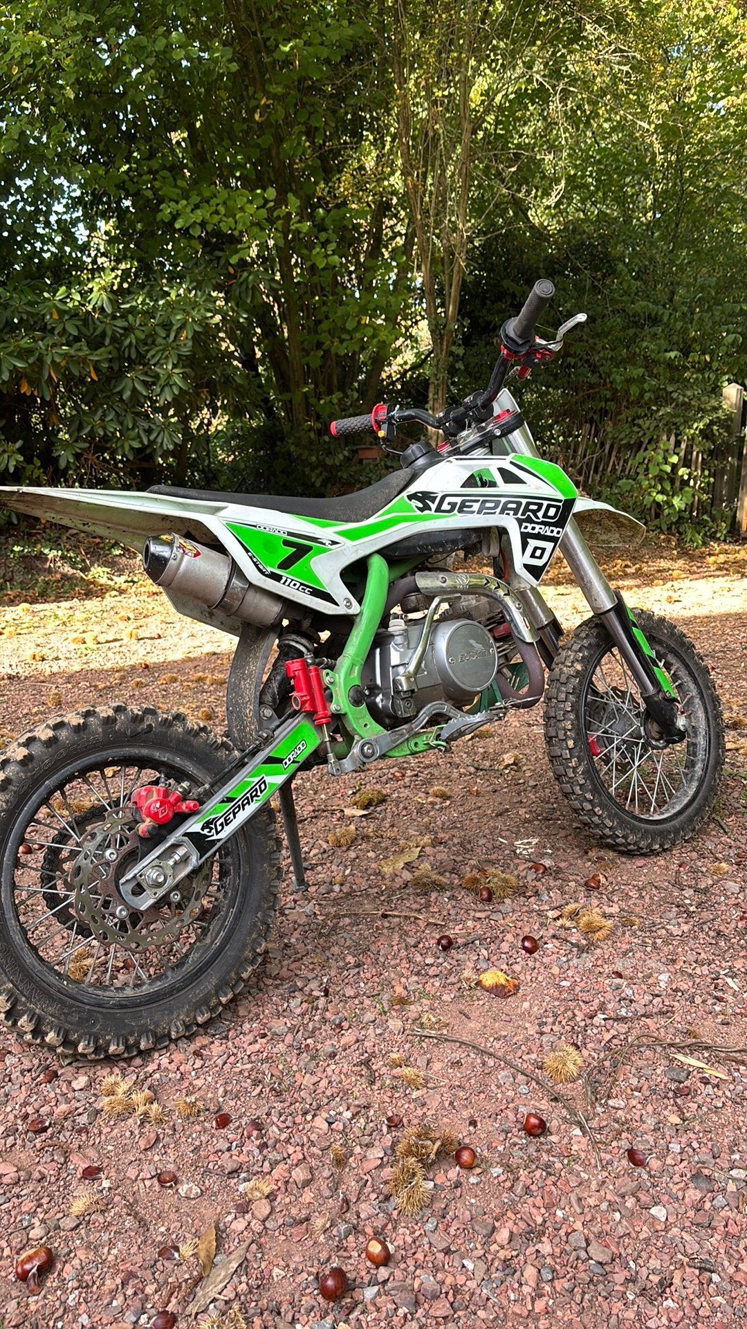 Dirt bike 110 cc démarre au premier coup de kique, Autres marques, 4 vitesses, 110 cm³, Enlèvement