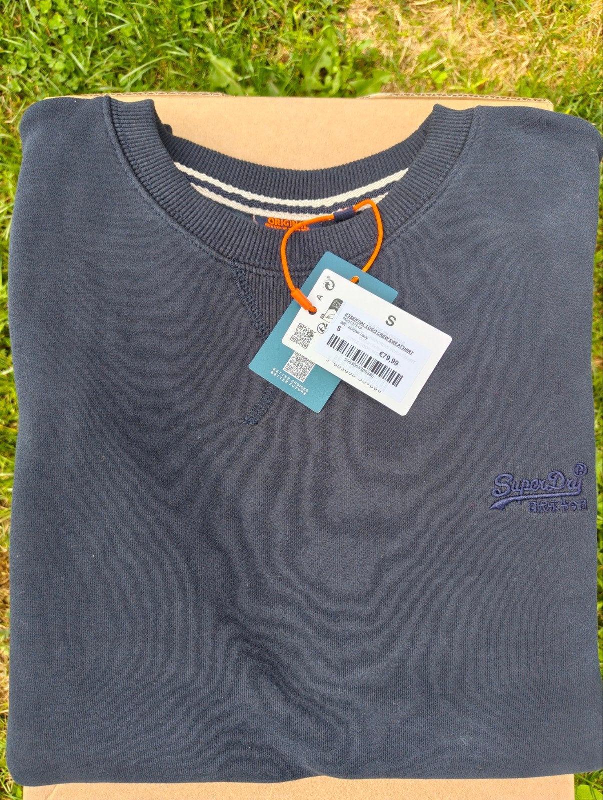 Sweat Superdry Neuf avec étiquette -Bleu (Prix boutique 80€), Neuf, Enlèvement ou Envoi, Bleu, Taille 46 (S) ou plus petite