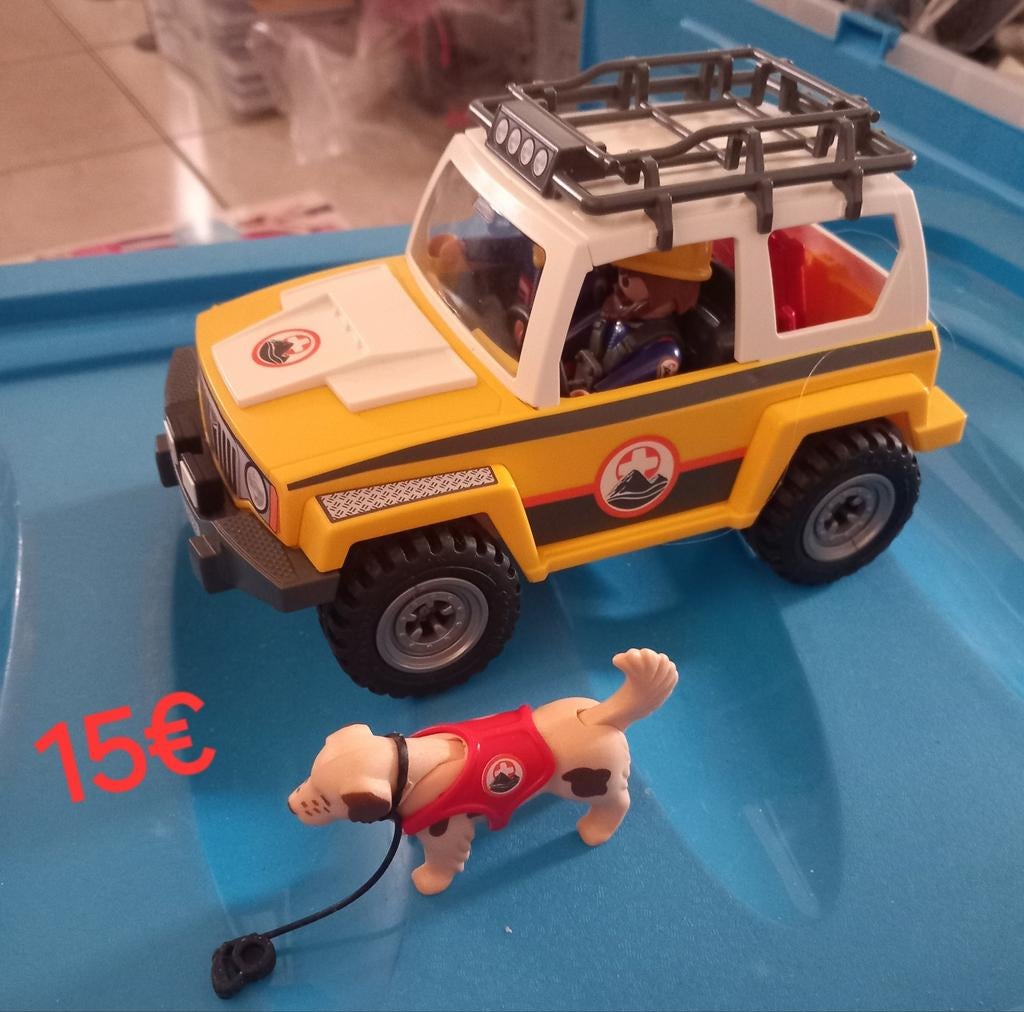 Playmobil reddingswerkers met voertuig, Ophalen