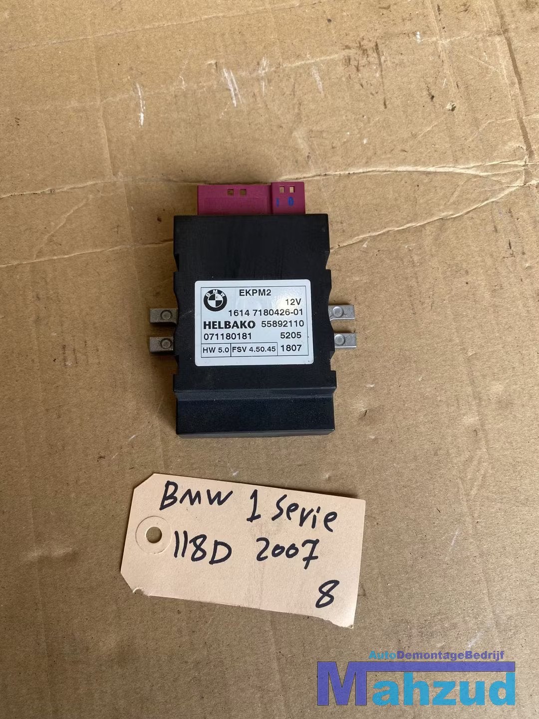BMW 1 SERIE E87 118D Brandstofdruk regelaar module 161471804, Petuelring 130
80788  Munich, DE, Gebruikt, Info@bmw.de, BMW