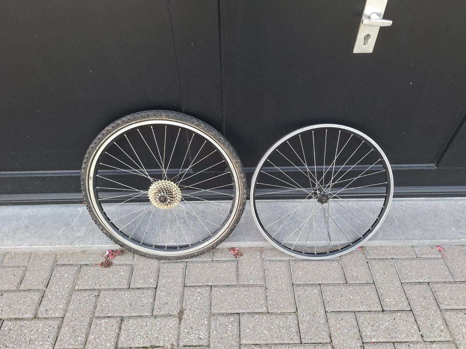 Shimano MTB wielset aluminium – Deore – achterwiel + voorwie, Zo goed als nieuw, Shimano deore, Aluminium, Mountainbike