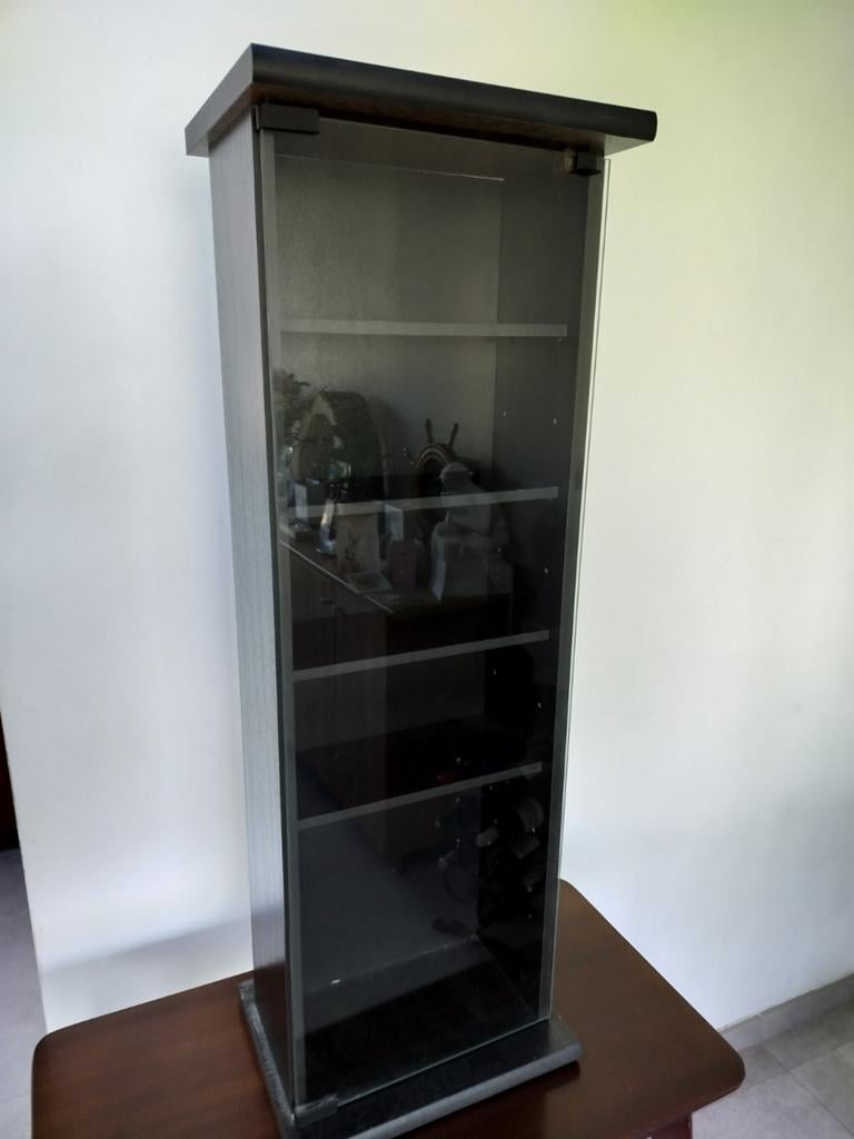 Cd's kastjes, Huis en Inrichting, Kasten | Vitrinekasten, Ophalen, Minder dan 50 cm, Gebruikt, Glas