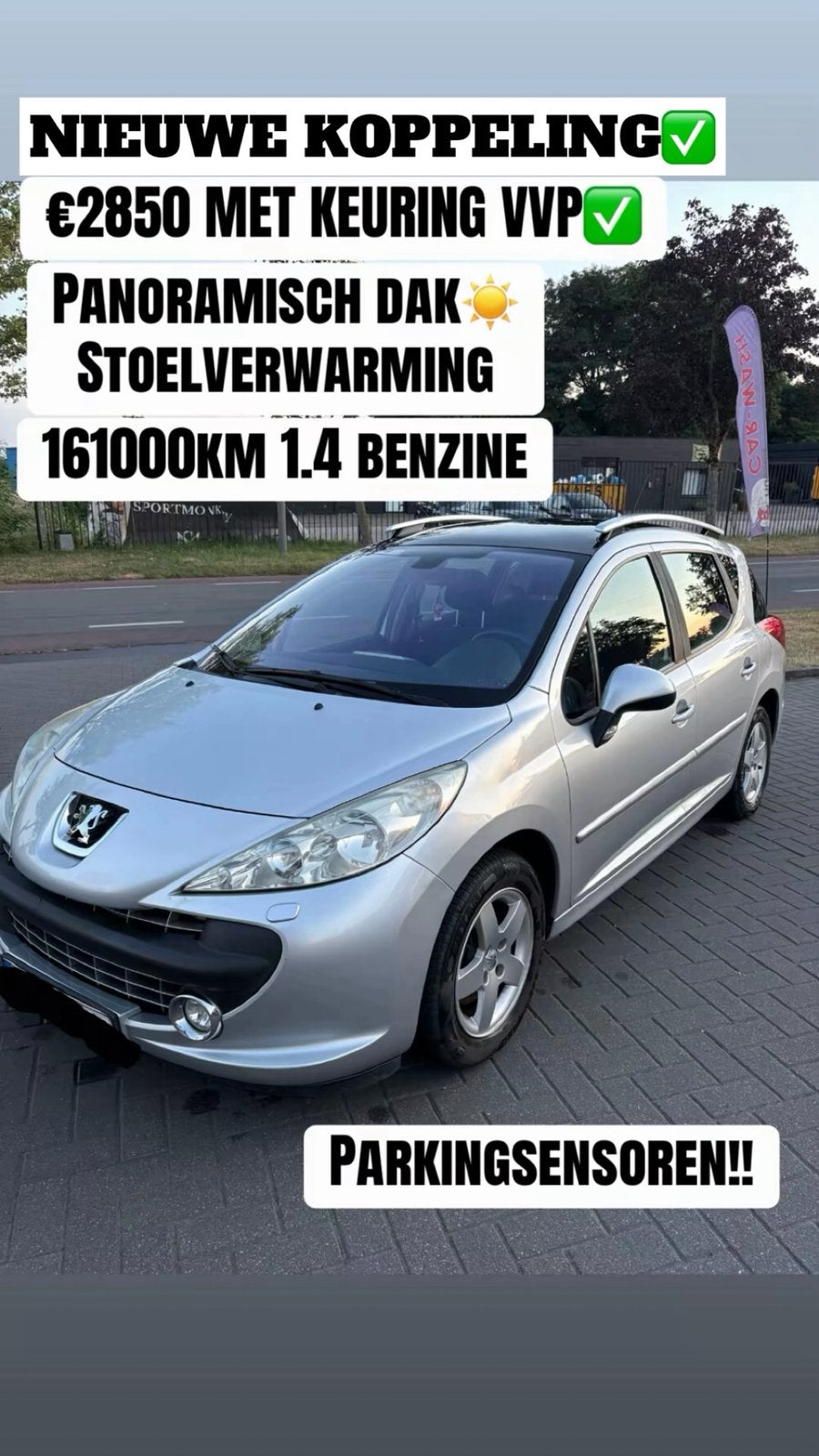 PEUGEOT 207sw 1.4 2009 *GEKEURD VVK* FULL OPTION ✅, Autos, Peugeot, Particulier, Airbags, Air conditionné, Alarme, Climatisation automatique