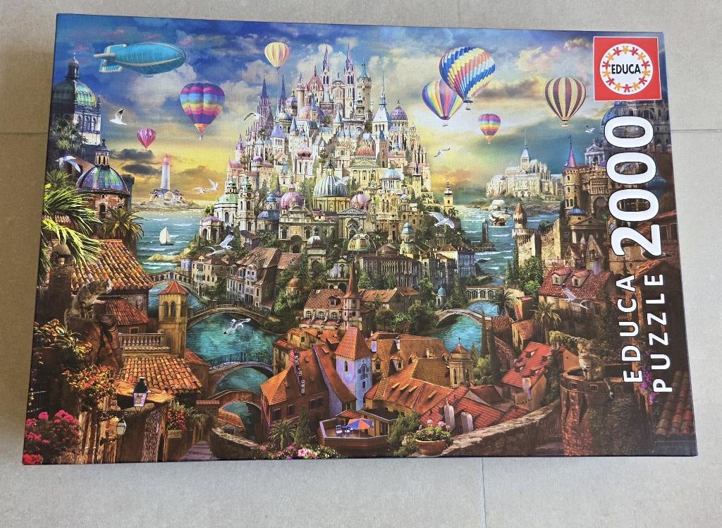 puzzel 2000 Educa Droomstad, Hobby en Vrije tijd, Ophalen of Verzenden, Meer dan 1500 stukjes, Gebruikt, Legpuzzel