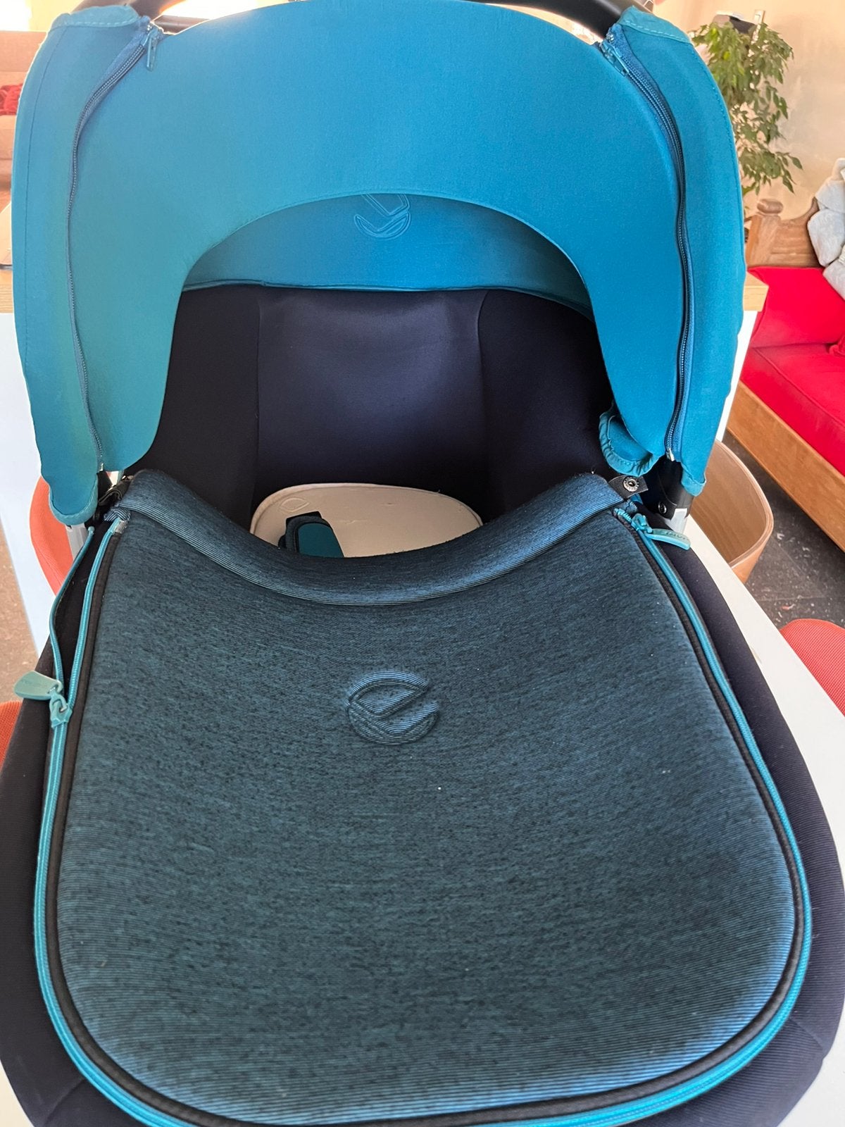 Blauwe baby draagmand, Ophalen, Gebruikt, Kinderwagen