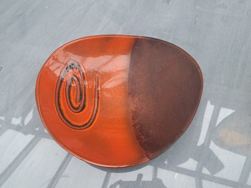 Prachtige Vintage Mid-Century Keramieken Schaal   '60 of '70, Antiek en Kunst, Ophalen