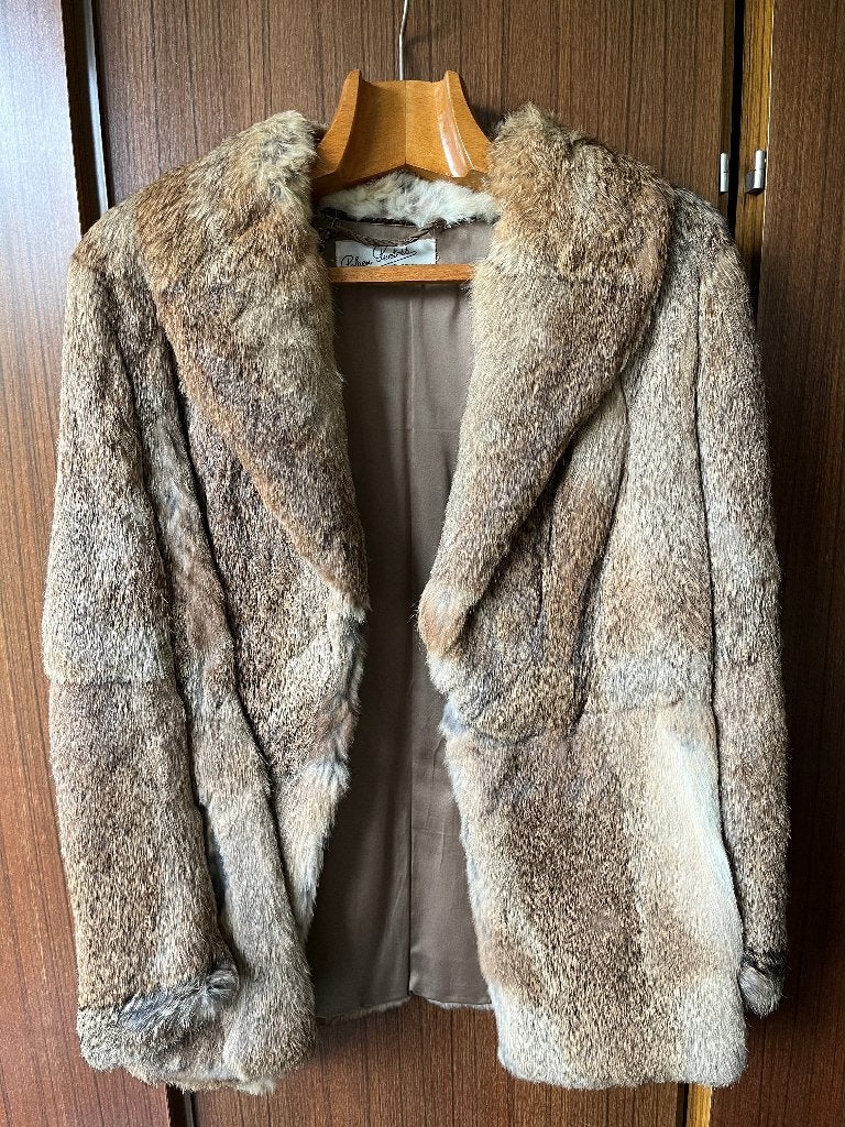 Cape de lapin, Vêtements | Femmes, Vestes | Hiver, Enlèvement, Porté, Taille 42/44 (L), Brun