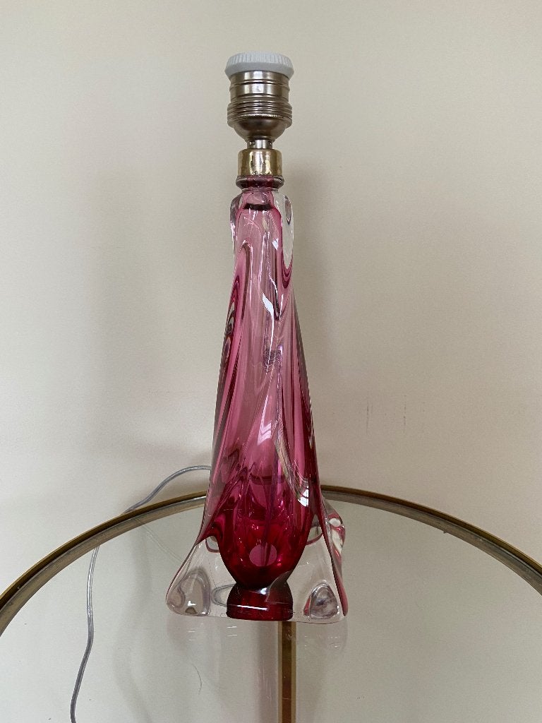 Lampe Val Saint Lambert, Vintage, Enlèvement ou Envoi, Rose, Utilisé