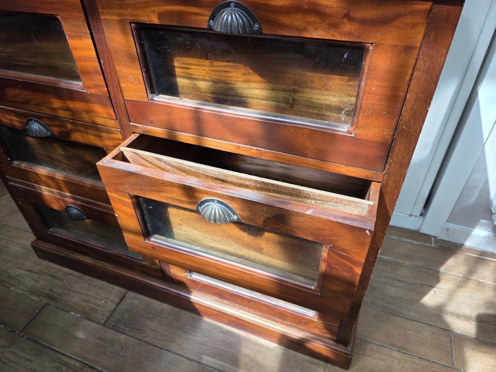 Belle commode en teck massif avec 6 tiroirs - 100 cm, Enlèvement