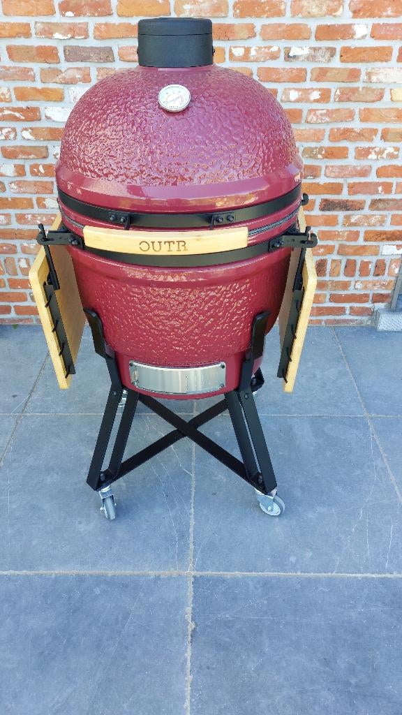 Outr Kamado keramiek BBQ Grill Large 55 - Wijnrood - NIEUW, Ophalen, Nieuw, OUTR KAMADO, Met accessoires