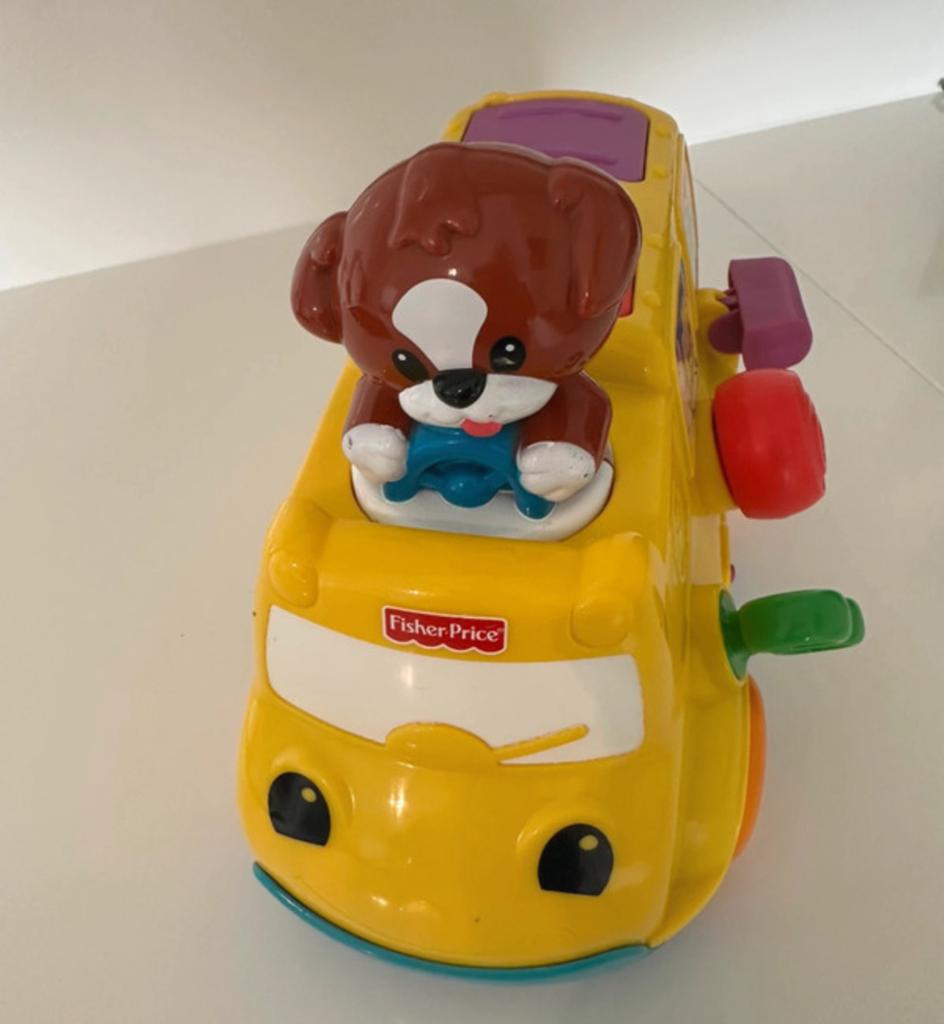 Fisher-Price Brilliant Basics Muzikale Pop-Up Bus interactie, Kinderen en Baby's, Ophalen of Verzenden, Zo goed als nieuw