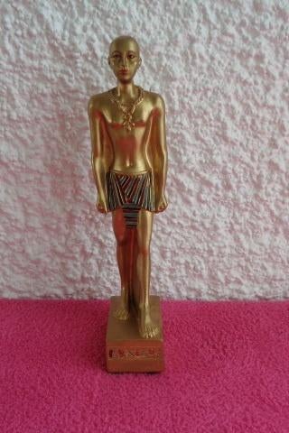 Statue Egyptienne Esclave Nubien Debout, Envoi, Comme neuf, Autres types
