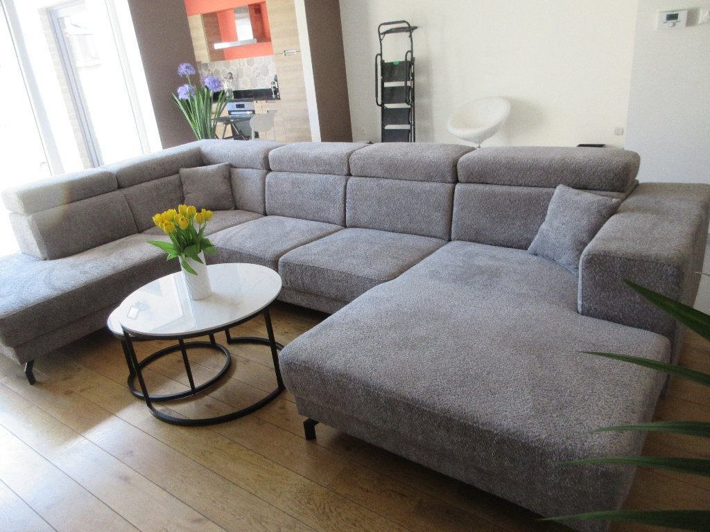 NOUVEAU SALON EN TISSU, Maison & Meubles, Canapés | Salons, Neuf, Banc d'angle, Quatre personnes ou plus, 300 cm ou plus, Tissus