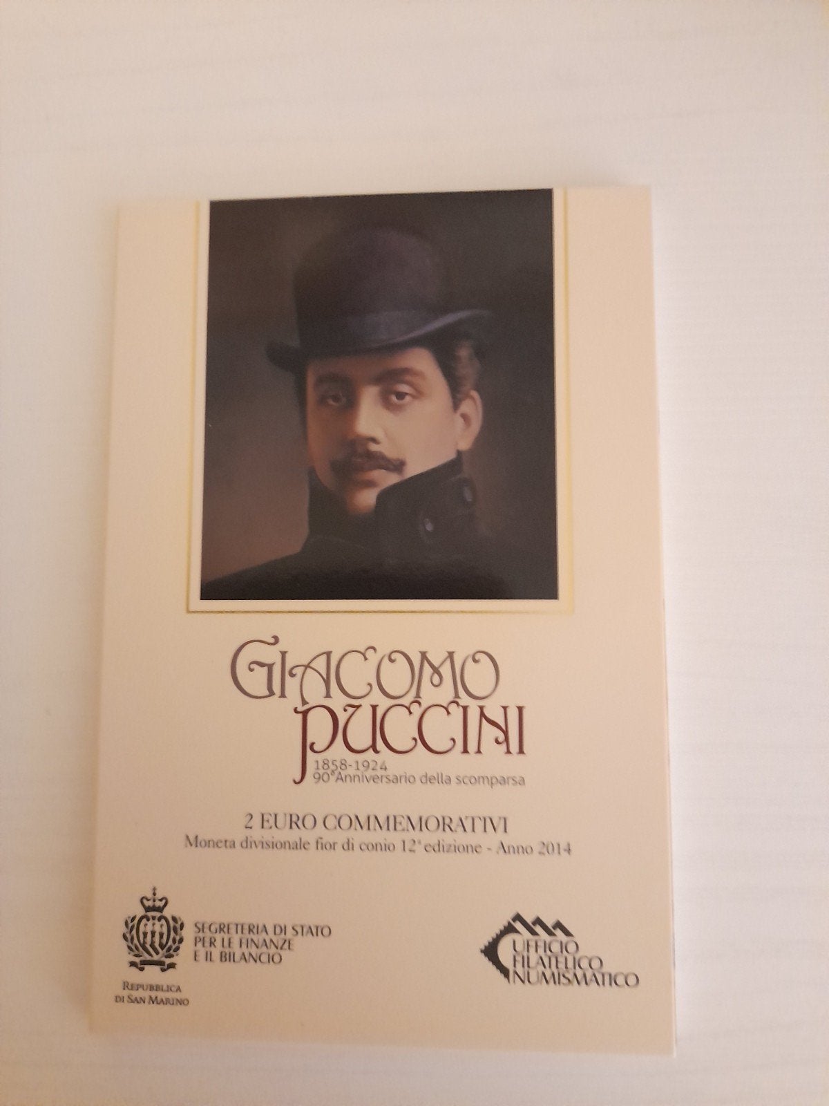 Saint-Marin Giacomo Puccini 2014, Enlèvement ou Envoi, 2 euros