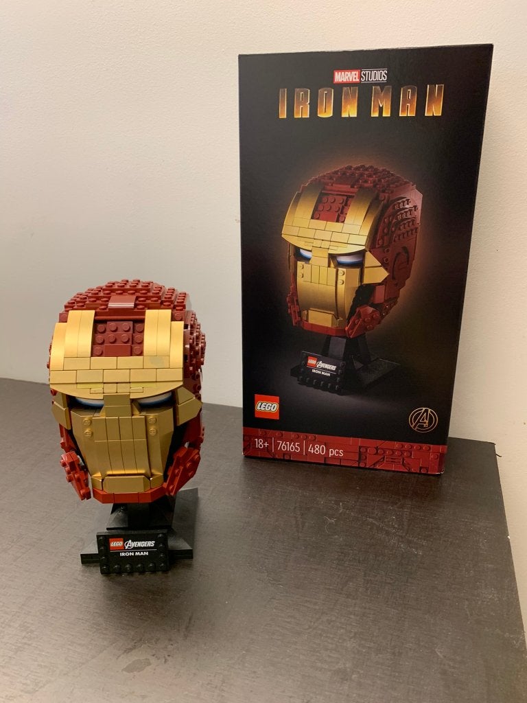 LEGO 76165 Iron Man Helmet compleet, Ophalen, Inclusief instructies, Gebruikt, Marvel