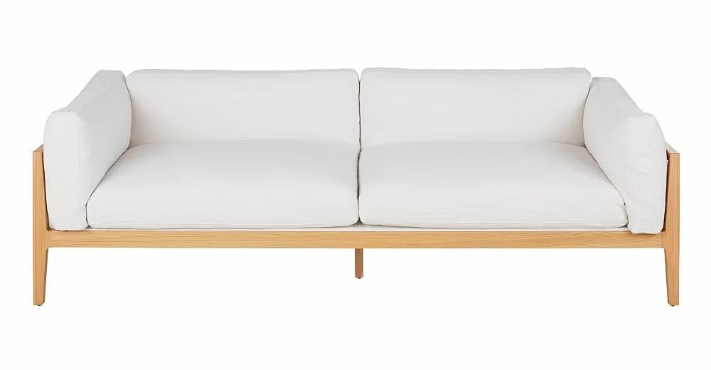 Zetel 4 plaatsen - maritieme - Scandinavische stijl, Maison & Meubles, Canapés | Salons, 75 à 100 cm, Banc droit, Comme neuf, Enlèvement