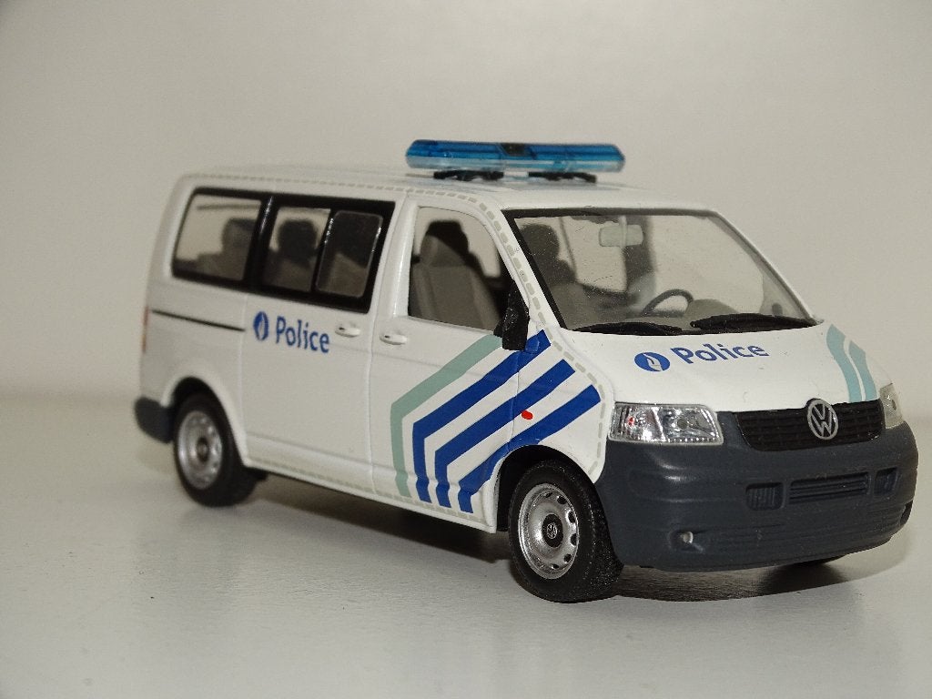 1/43 Minichamps vw transporter police politie belge, Enlèvement ou Envoi, Utilisé, Voiture, MiniChamps