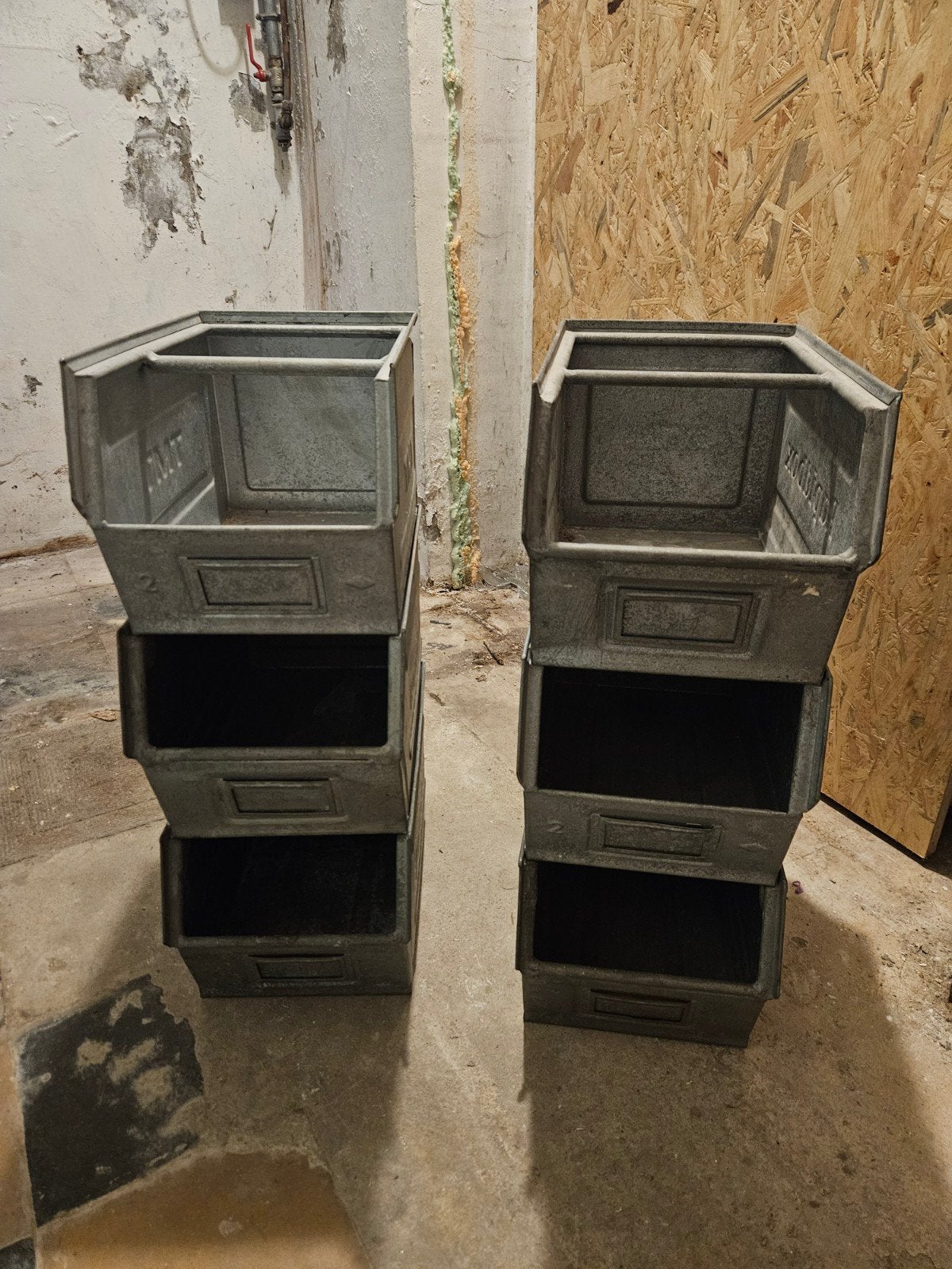 Bacs de rangement type "Schafer", Maison & Meubles, Enlèvement, Utilisé, Métal