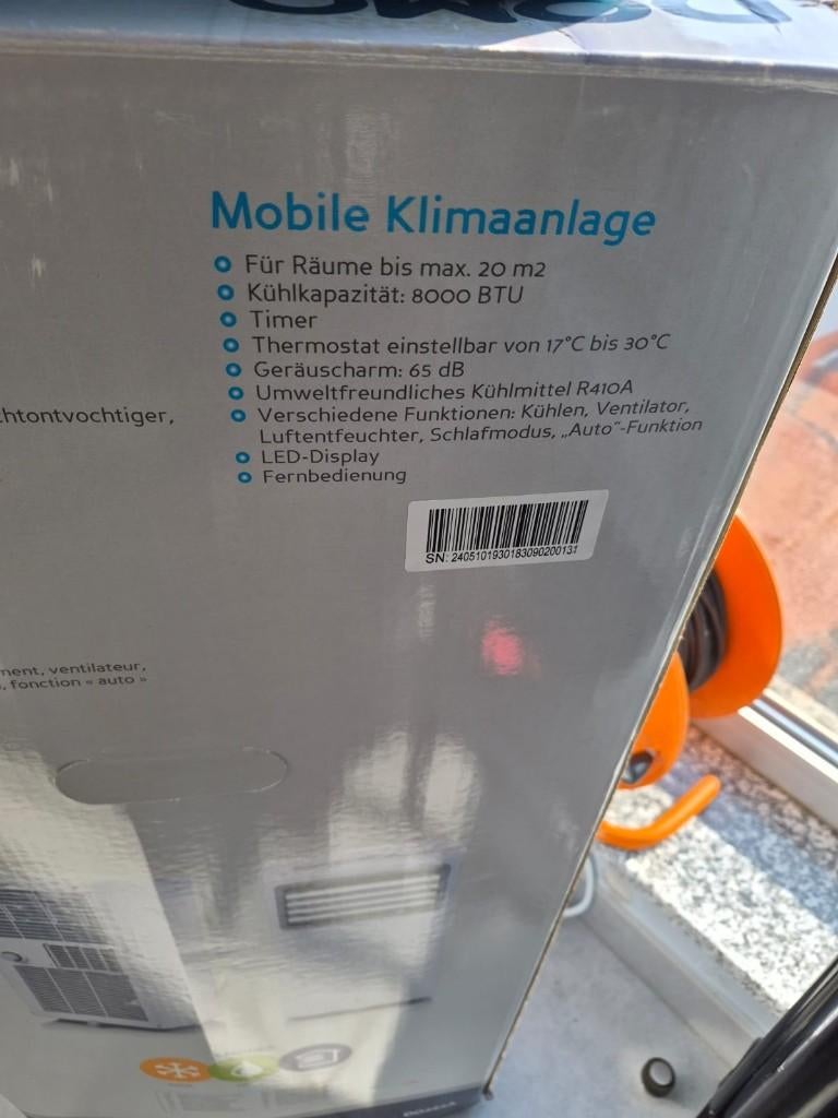 Mobiele Airco, Ophalen, Timer, Minder dan 60 m³, Zo goed als nieuw