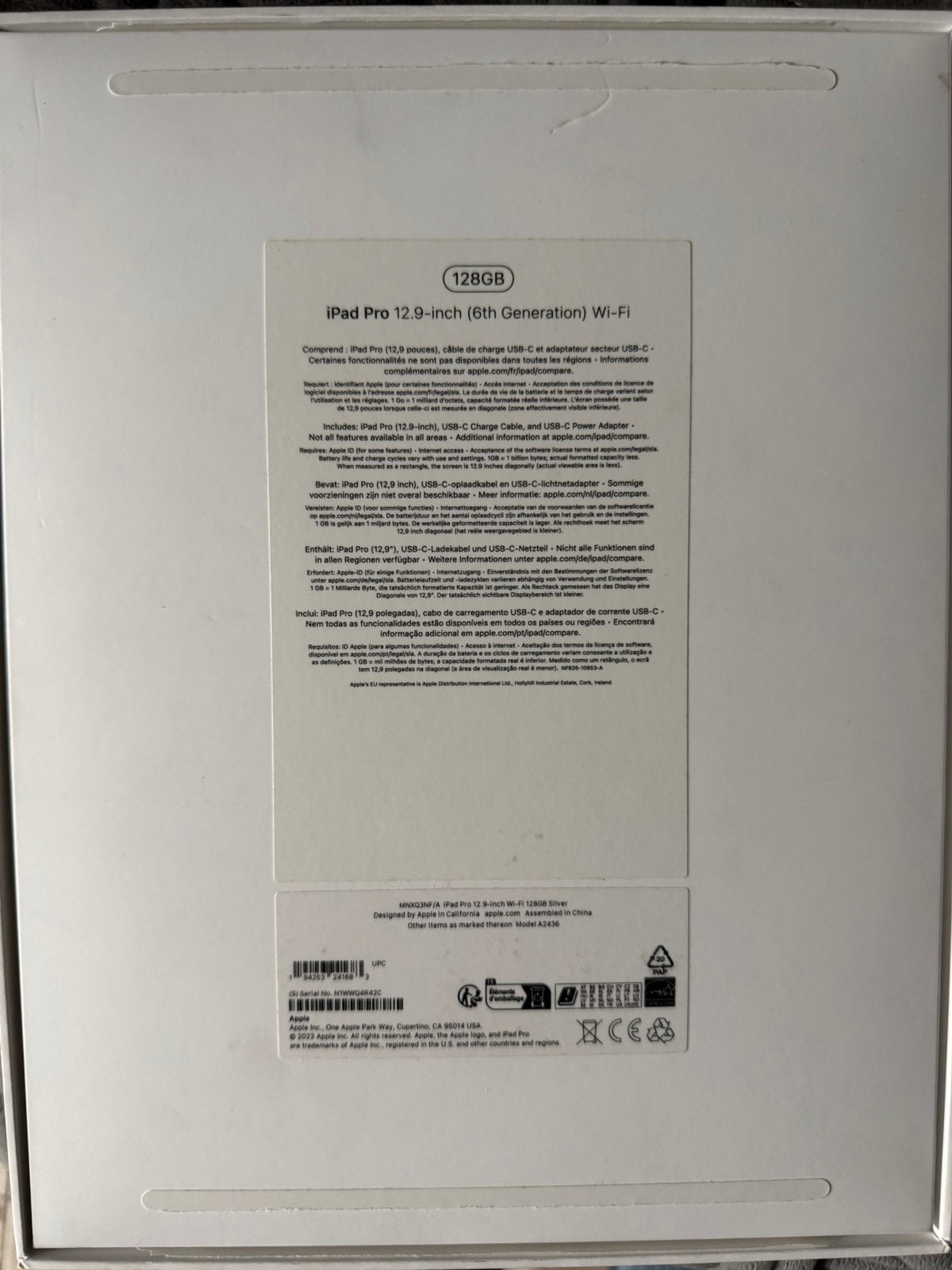 Je vends mon iPad Pro 12,9 pouces 6 iem gen ach 17/11/23 ‼️, Enlèvement, Comme neuf