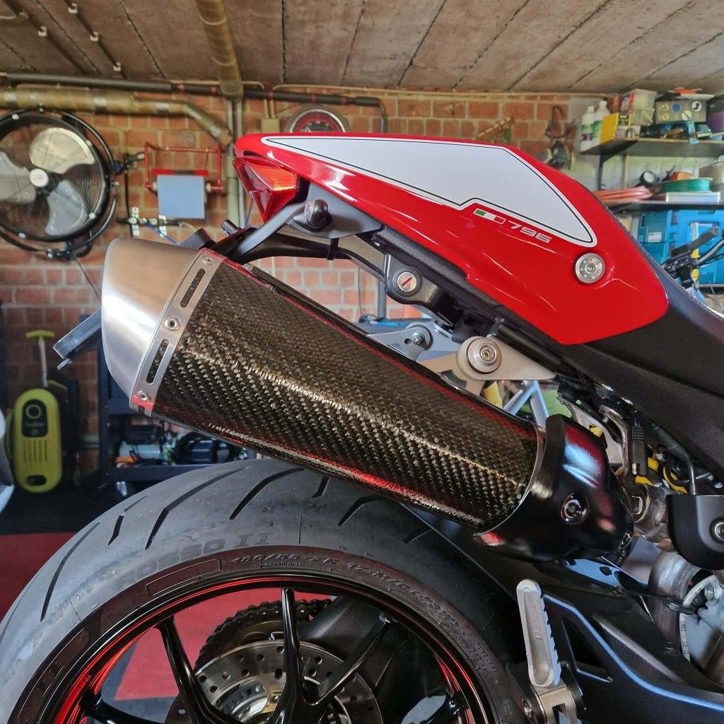 Termignoni carbon uitlaten Ducati Monster 696, 796 en 1100., Motoren, Ophalen of Verzenden, Gebruikt
