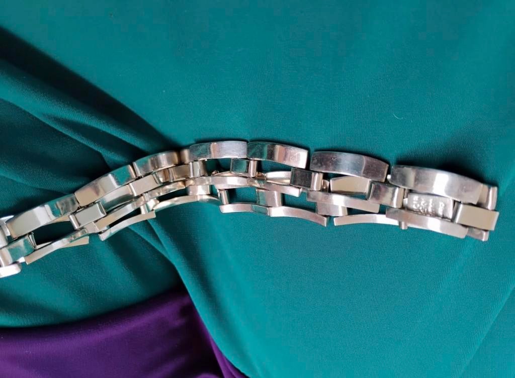 Antieke mexicaanse 950 zilveren ketting, Handtassen en Accessoires, Armbanden, Ophalen of Verzenden, Zo goed als nieuw, Zilver