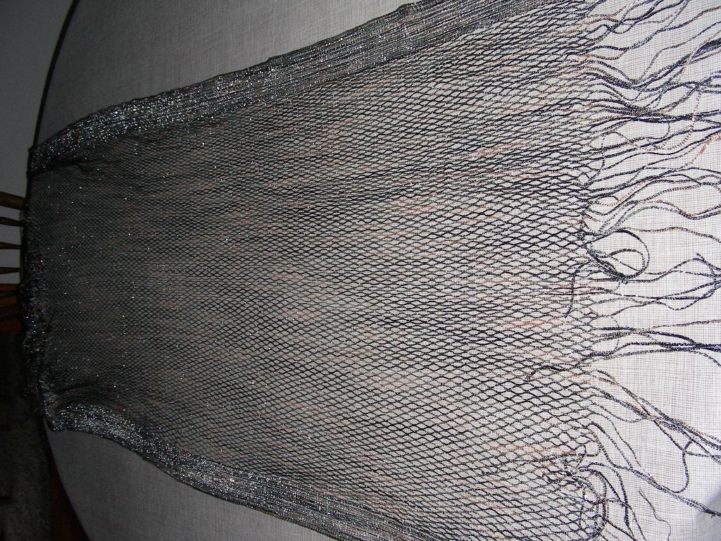 Bruine, grijze, zilverglitter sjaal 170x70 cm, Kleding | Dames, Mutsen, Sjaals en Handschoenen, Ophalen of Verzenden, Zo goed als nieuw