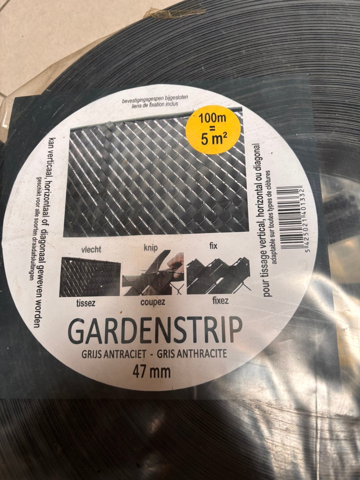 Vlechtdraad tuinafsluiting, Tuin en Terras, Ophalen, Nieuw, Kunststof
