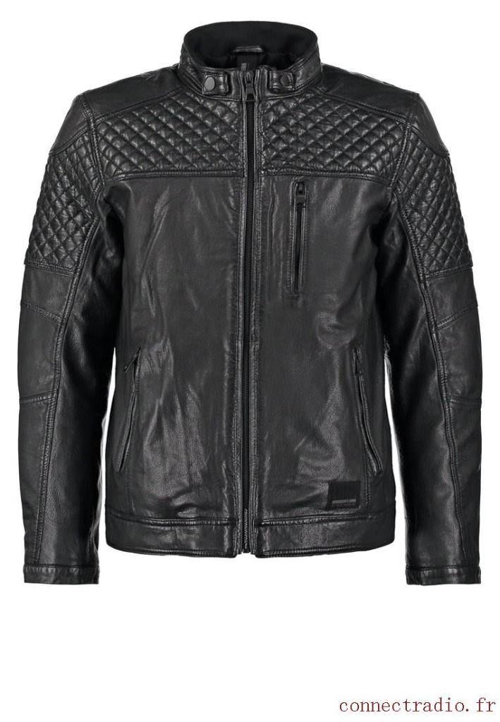 Veste en cuir pour homme, Ophalen, Nieuw, Maat 48/50 (M), Zwart