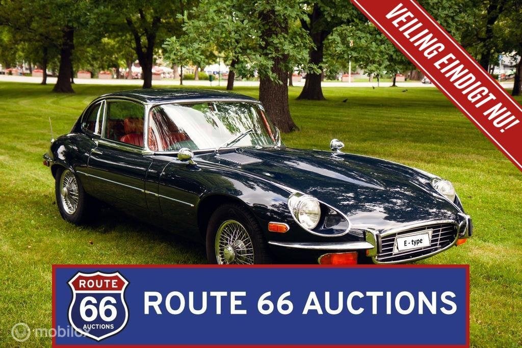 Jaguar E-Type Series 3 | 1972 | Route 66 Auctions, Zwart, Bedrijf, Handgeschakeld, Overige carrosserie