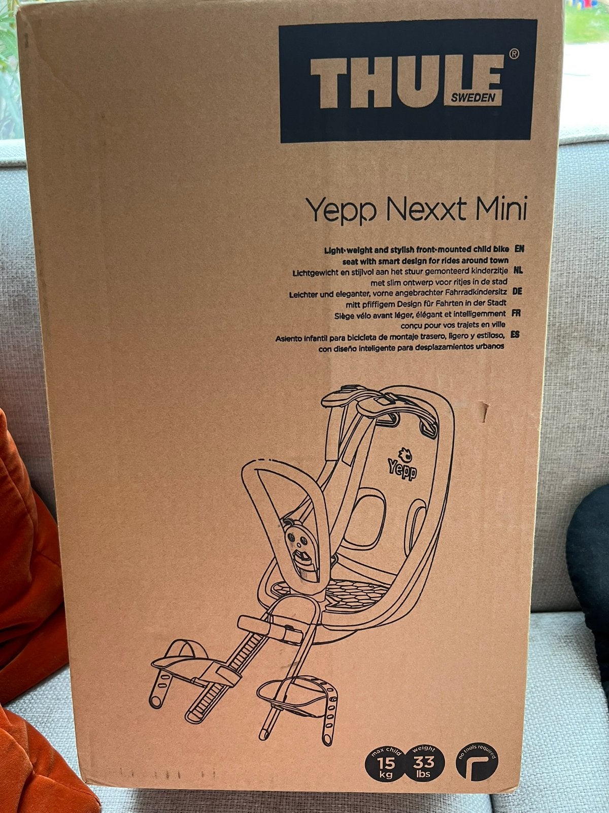 Thule fietsstoeltje - model: Yepp Nexxt Mini, Fietsen en Brommers, Fietsaccessoires | Fietsstoeltjes, Ophalen, Nieuw, 0 t/m 13 kg