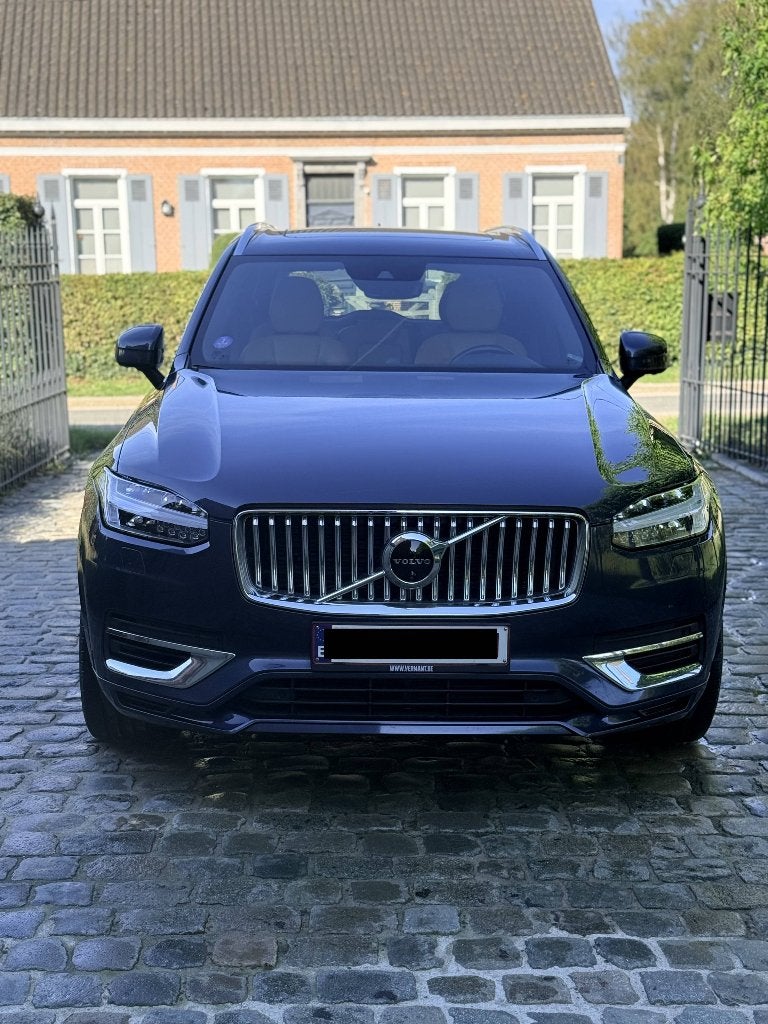 VOLVO XC90 T8 AWD– 455PK- 7 PL – LUCHTVERING – 2022-, Auto's, Volvo, Beige, Blauw, 7 zetels, Leder