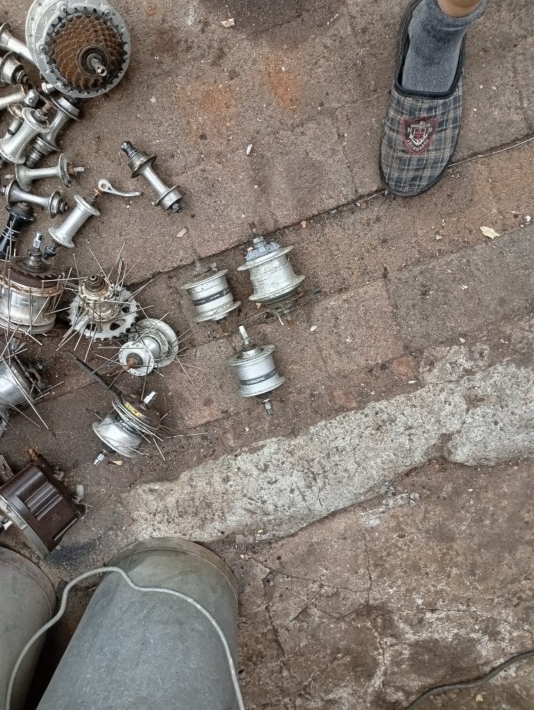 Wielassen voor nexus en Shimano, Zo goed als nieuw, Aluminium, Shimano, Stadsfiets