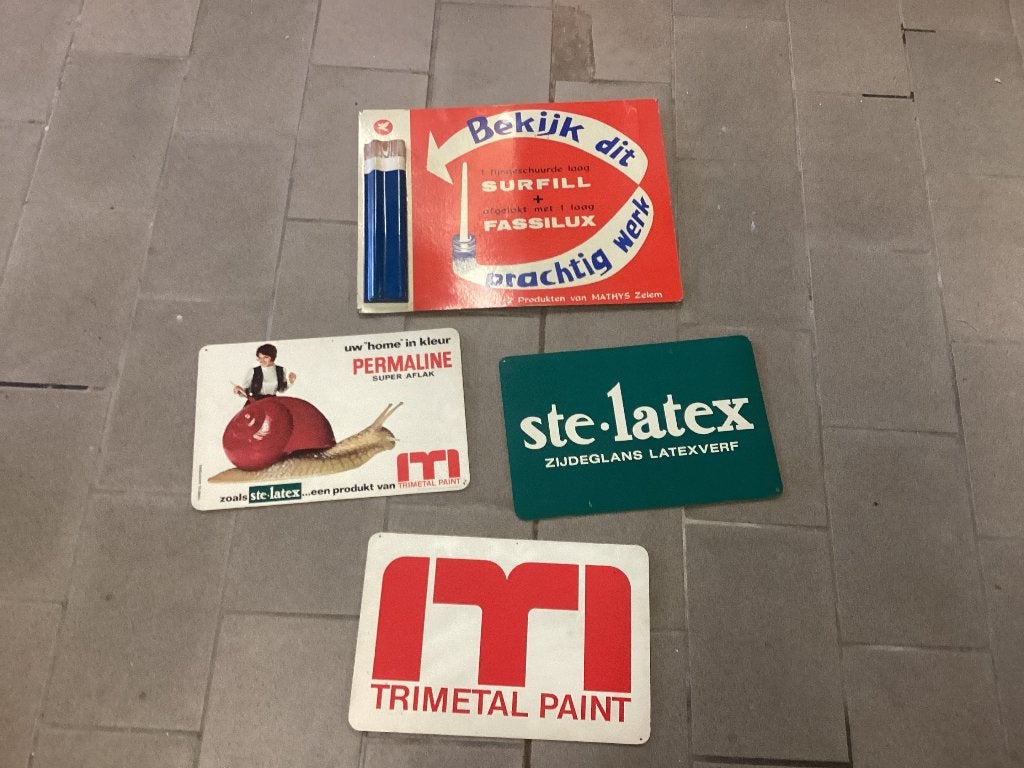 reclame verf, Verzamelen, Ophalen, Gebruikt, Reclamebord