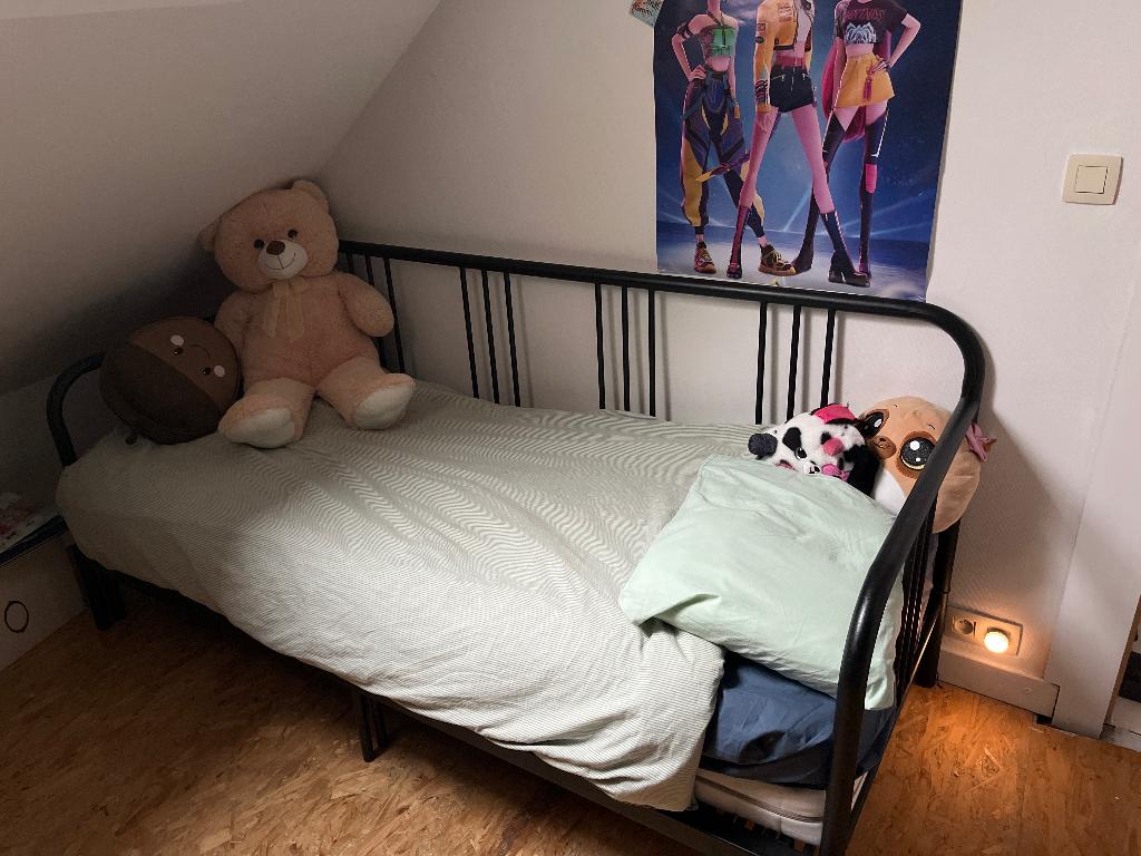 Fyresdal slaapbank 2 personen IKEA, Huis en Inrichting, Ophalen, Gebruikt, Zwart, Tweepersoons