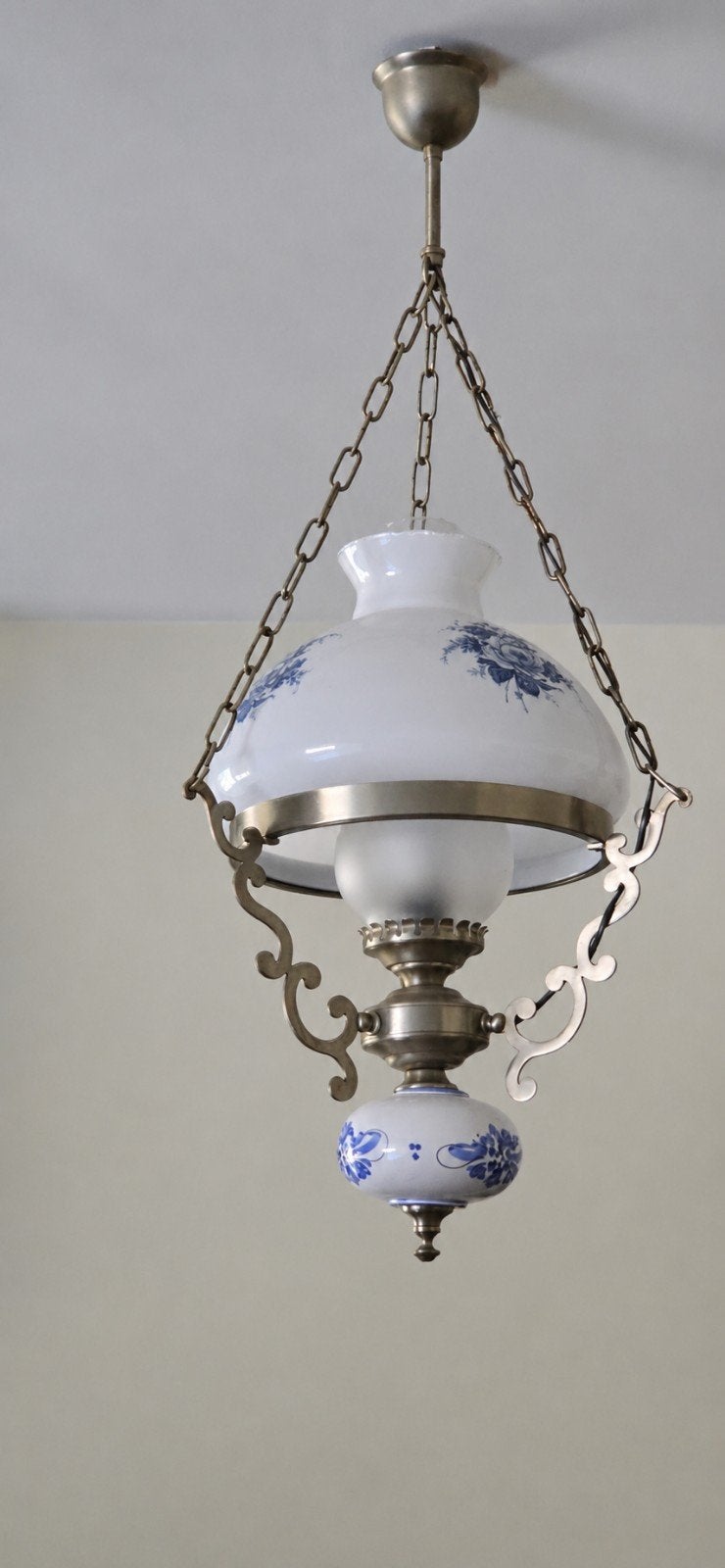hanglamp Delfts blauw, Enlèvement, Utilisé, Verre