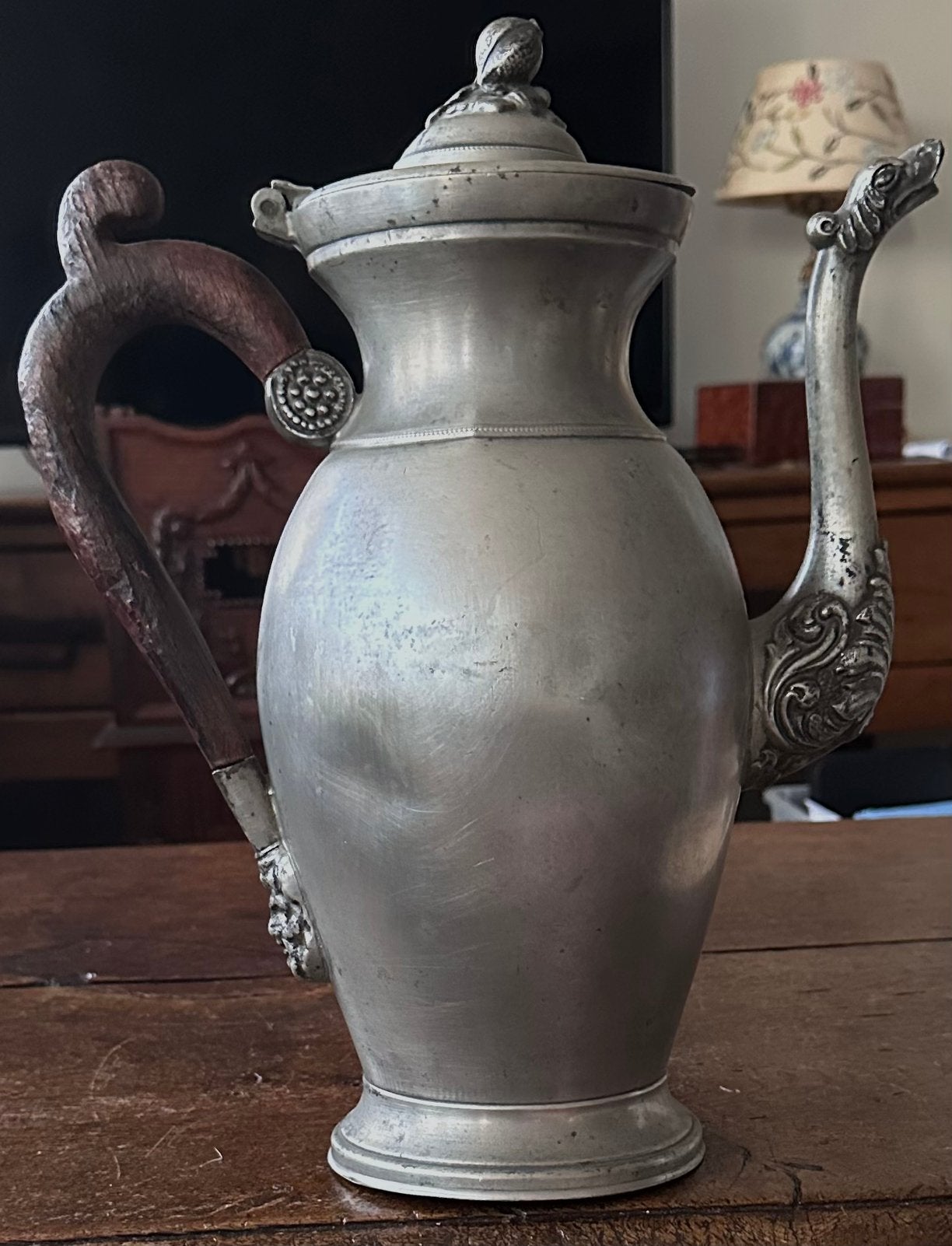 cafetière  etain Bruxelles XVIIIemes 34 cm, Antiquités & Art, Enlèvement ou Envoi