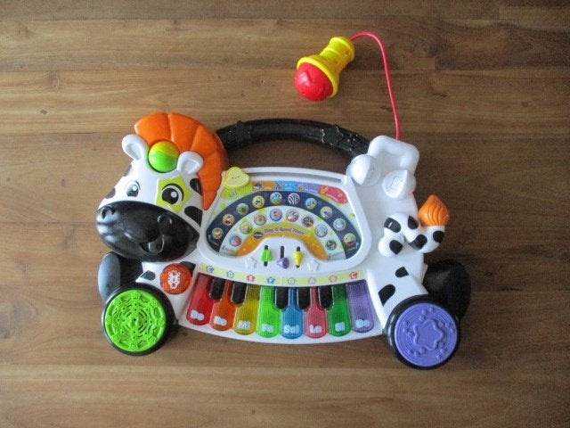 vtech jungle zing speel piano microfoon muziek licht geluid, Ophalen of Verzenden, Gebruikt