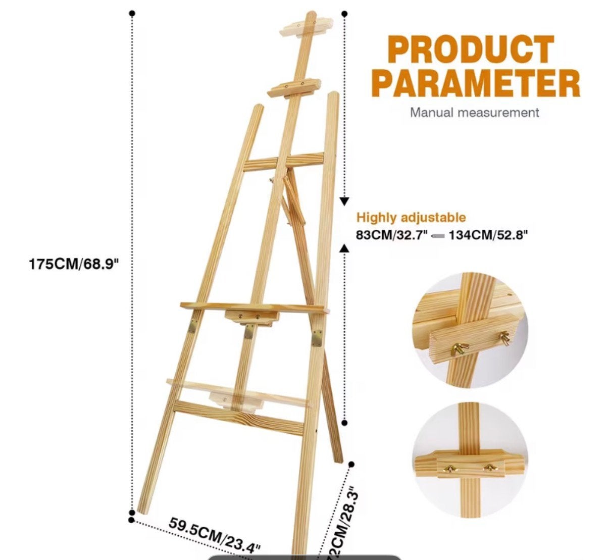 2x Houten Schildersezel - 175 cm, Ophalen, Zo goed als nieuw, Ezel