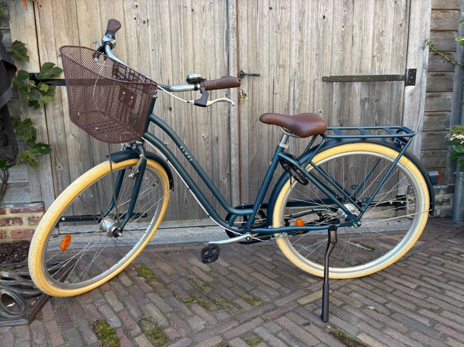 Stadsfiets low frame ELOPS540 LF PETROLS MT 1,55-1,75m, Fietsen en Brommers, Ophalen, Velgrem, 47 tot 50 cm, Versnellingen