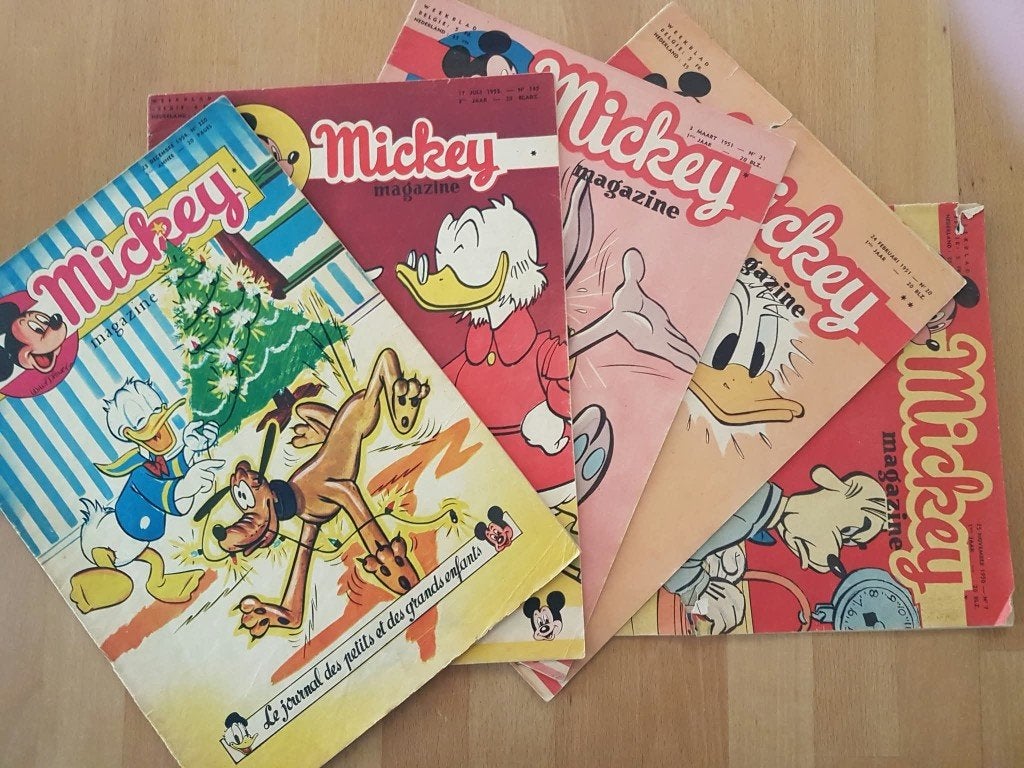 Mickey Magazine collectie tussen 1950 en 1959, Verzamelen, Ophalen, Overige figuren, Gebruikt, Boek of Spel