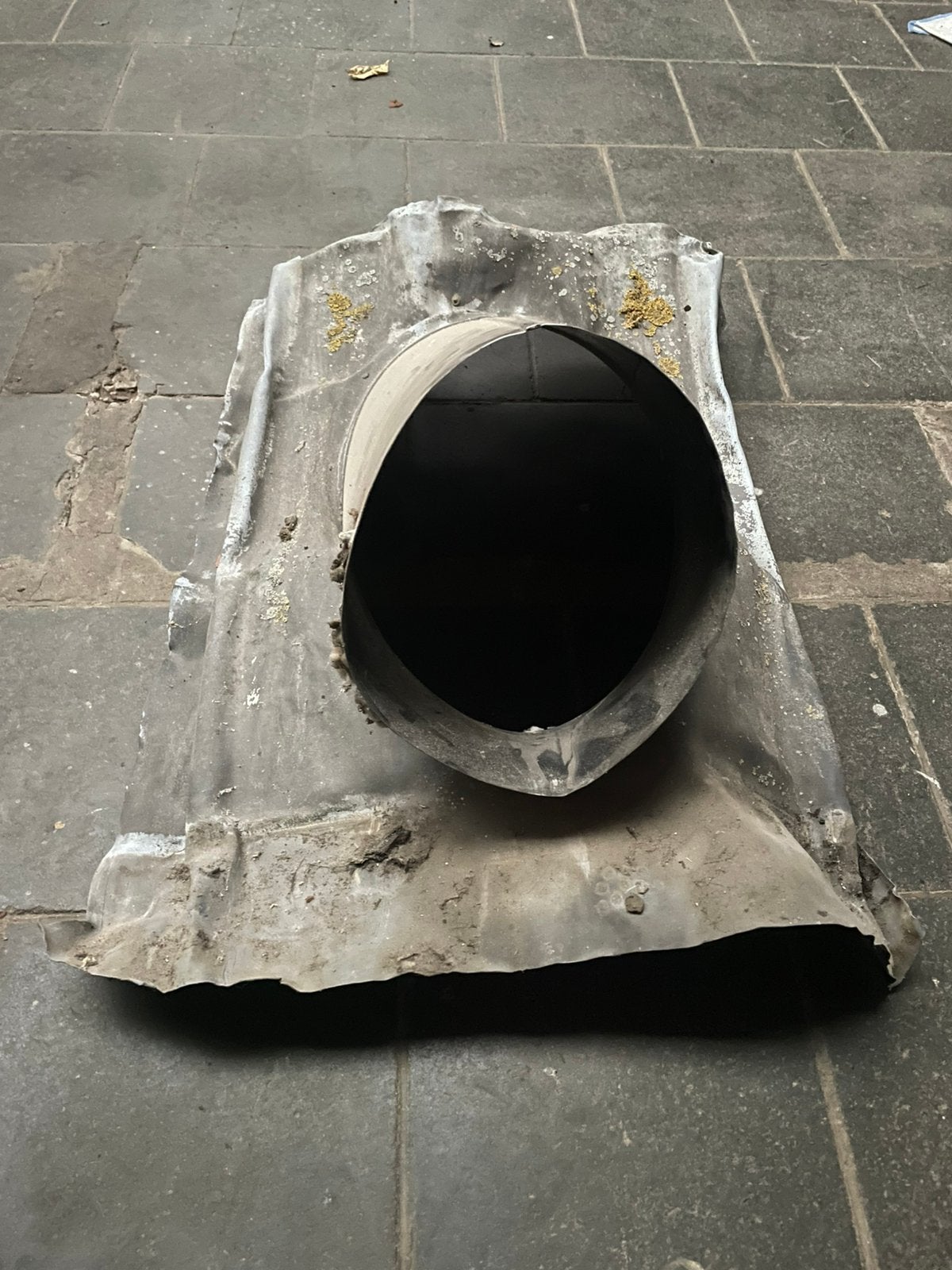 Loodslab dakdoorvoer diameter 260mm, Ophalen, Inox, Gebruikt, Overige typen