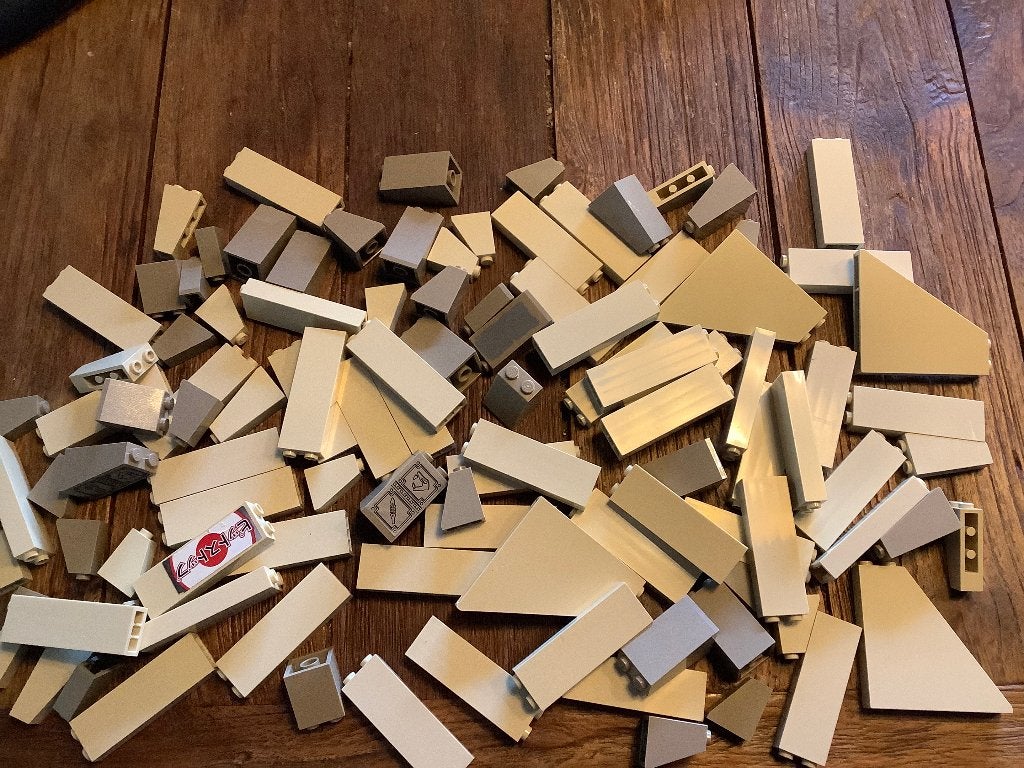 Lego grote blokken beige kleuren 107 stuks / 401-80, Enlèvement ou Envoi, Utilisé, Briques en vrac, Lego