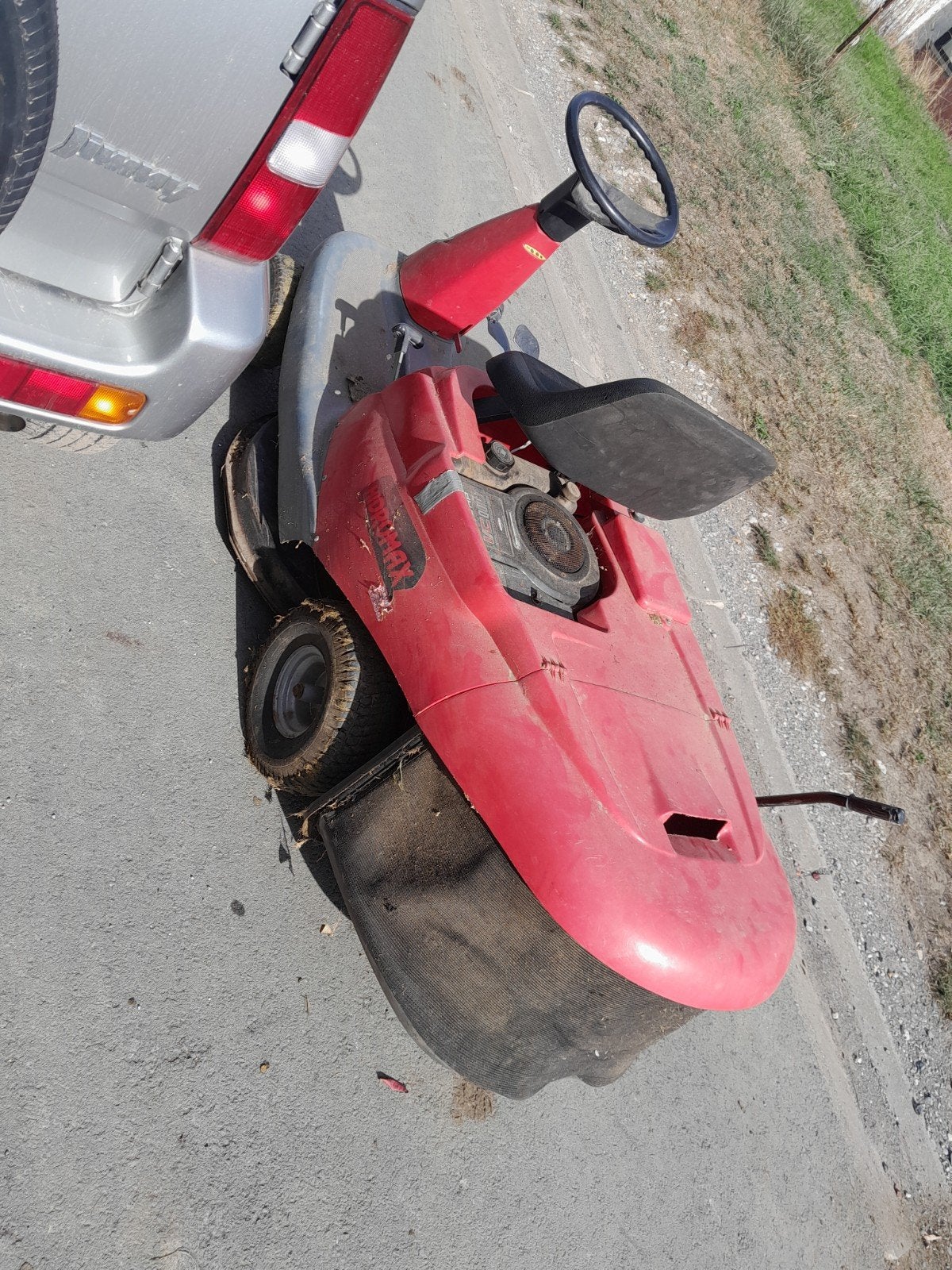 tracteur tondeuse, Enlèvement