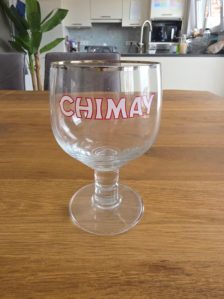 4 Verres à Bière Belges Chimay, Enlèvement, Comme neuf, Verre à bière